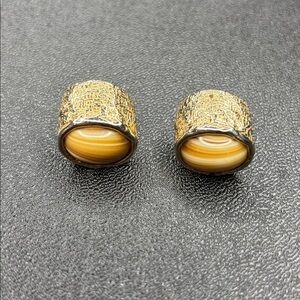Gold and Brown Textured cufflinks